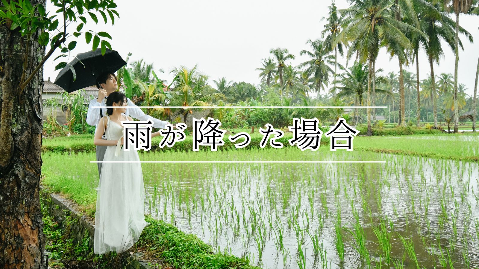 セブ島フォトウェディング 雨が降った場合の対応